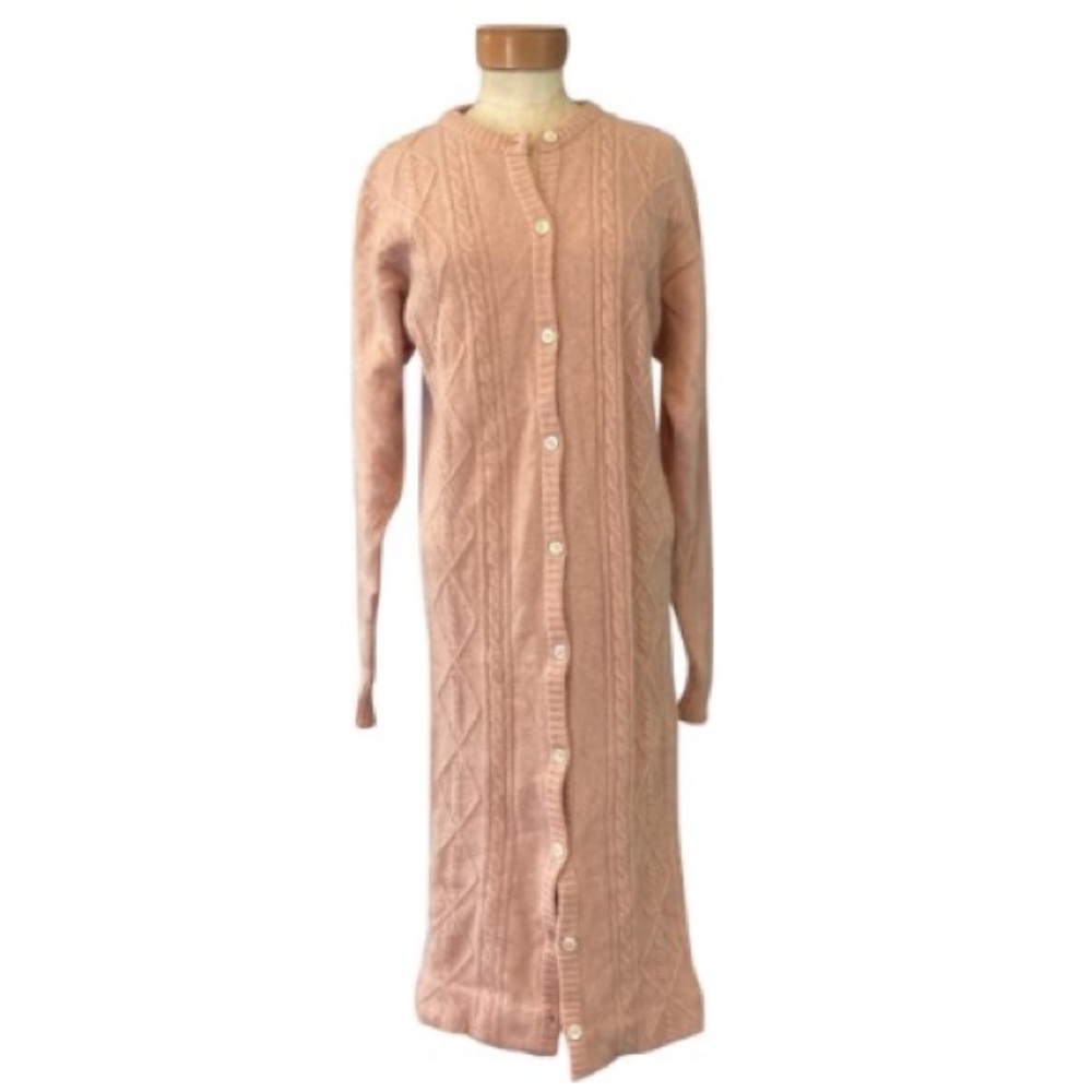 Liz Claiborne Vintage Lambswool Angora Knit Cardigan Dress